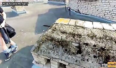 Горячий секс на крыше: русские любовники в страстном порно